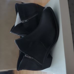 Sun+Stone Abby Double Zip Booties, Black